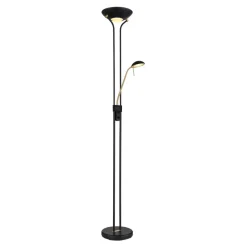 Vloerlamp Leonas messing/zwart
