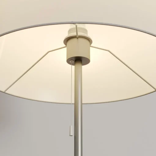 Vloerlamp Lindby Nantwin, 175 cm, wit, nikkel, textiel