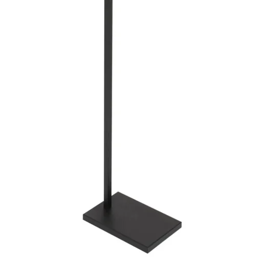 Vloerlamp Lotus, zwart, metaal, glas, E27