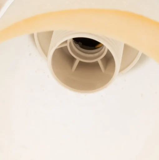 Vloerlamp Lucrezia in ivoor met bloemenkap