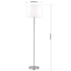 Vloerlamp Ludwig, mat nikkel