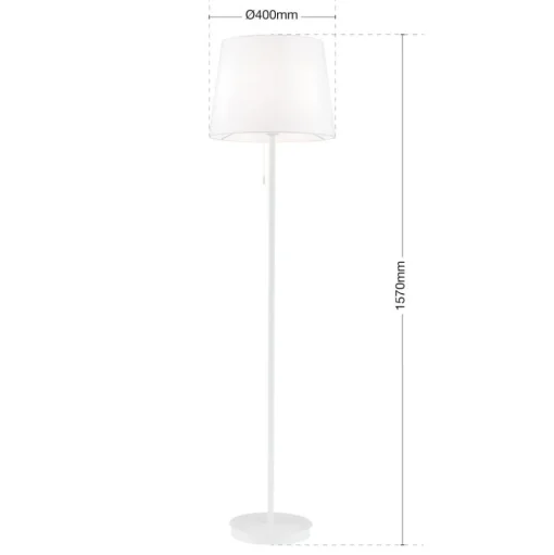 Vloerlamp Ludwig, wit