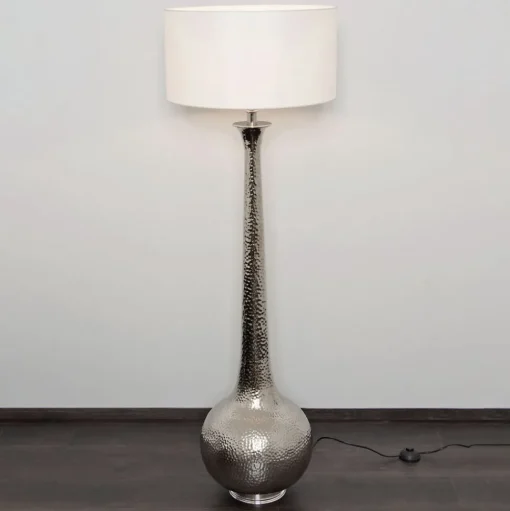 Vloerlamp Maestro, wit/zilver