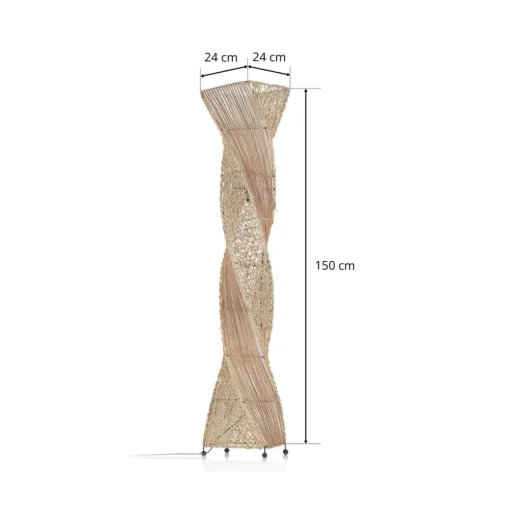 Vloerlamp Marco, gedraaid, 150 cm