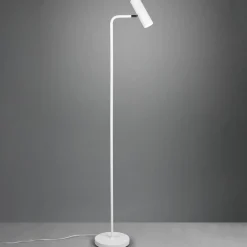 Vloerlamp Marley, wit, hoogte 151 cm, metaal