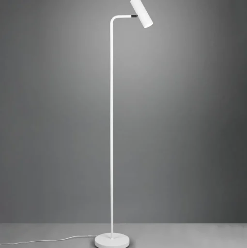 Vloerlamp Marley, wit, hoogte 151 cm, metaal