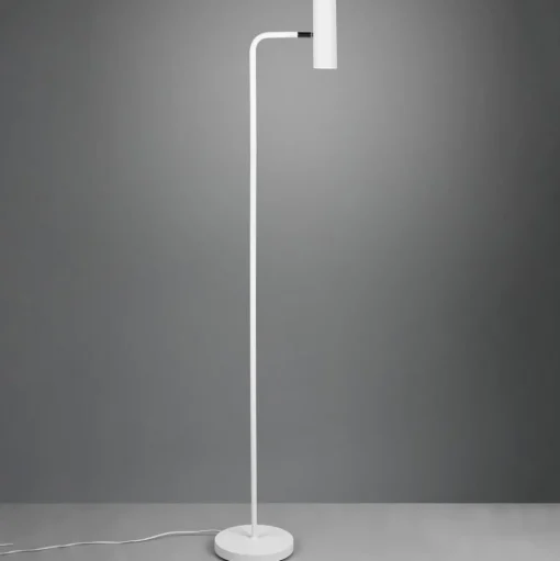 Vloerlamp Marley, wit, hoogte 151 cm, metaal