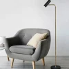 Vloerlamp Marley, zwart/messing, hoogte 151 cm, metaal