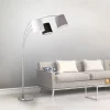 Vloerlamp Melvin, 3-lamps, zwart/grijs/wit