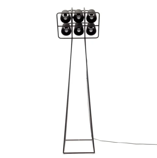 Vloerlamp Multilamp, 6-lamps, zwart