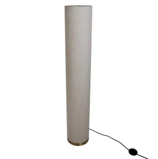 Vloerlamp natuur met linnen kap