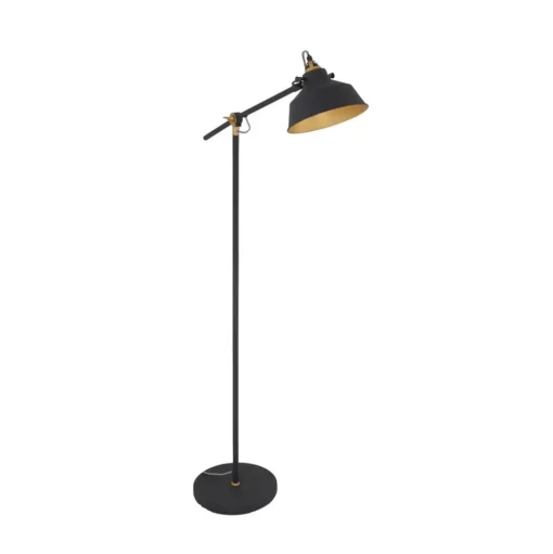 Vloerlamp Nové, verstelbaar, zwart