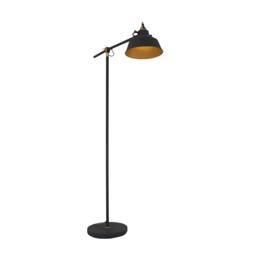 Vloerlamp Nové, verstelbaar, zwart