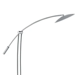 Vloerlamp Ohio, nikkel/chroom