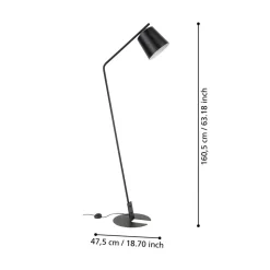Vloerlamp Oneda van staal