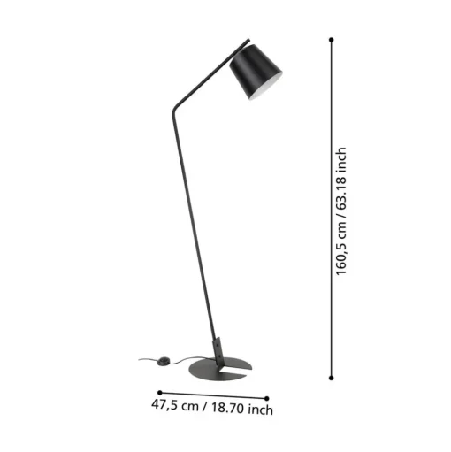 Vloerlamp Oneda van staal