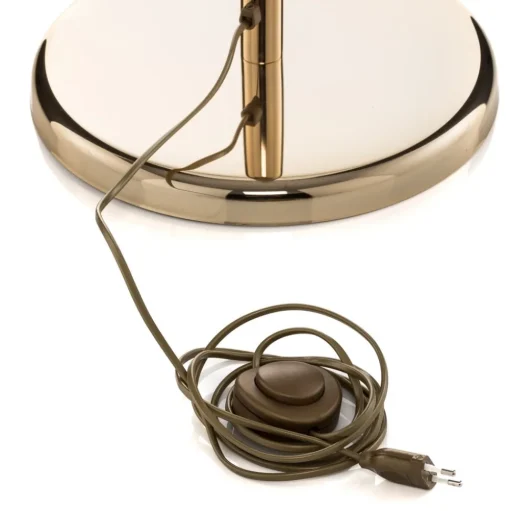 Vloerlamp Pioggia met kristallen regen, goud