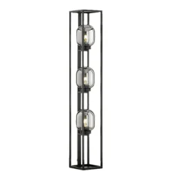 Vloerlamp Regi van glas, rookgrijs, 3-lamps