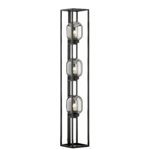 Vloerlamp Regi van glas, rookgrijs, 3-lamps