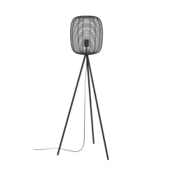 Vloerlamp Rinroe, hoogte 140,5 cm, zwart, staal