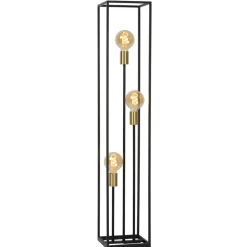 Vloerlamp Ruben, zwart, 3-lamps