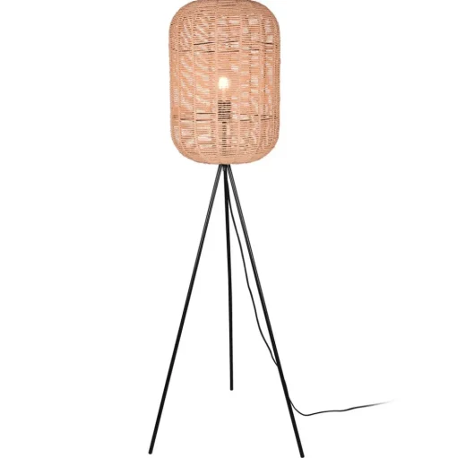 Vloerlamp Runa met sisalkap