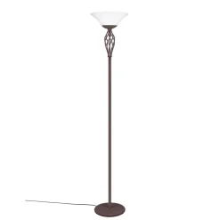 Vloerlamp Rustica met voetschakelaar, roest