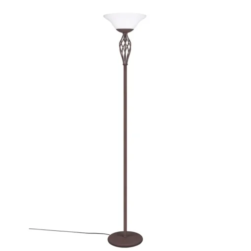 Vloerlamp Rustica met voetschakelaar, roest