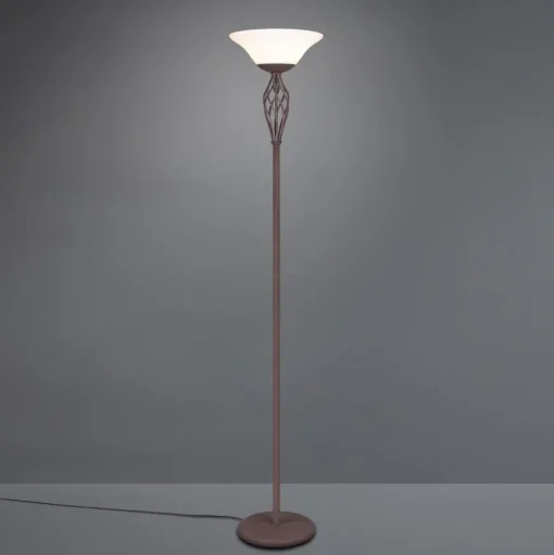 Vloerlamp Rustica met voetschakelaar, roest
