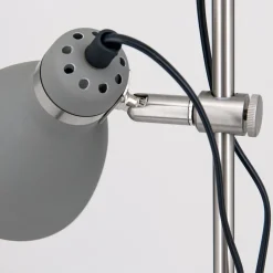Vloerlamp School met twee spots, grijs