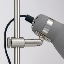Vloerlamp School met twee spots, grijs