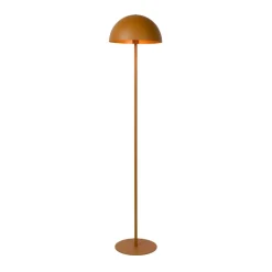Vloerlamp Siemon van staal, Ø 35 cm, okergeel