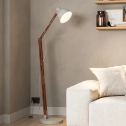 Vloerlamp Skansen, verstelbaar, grijs