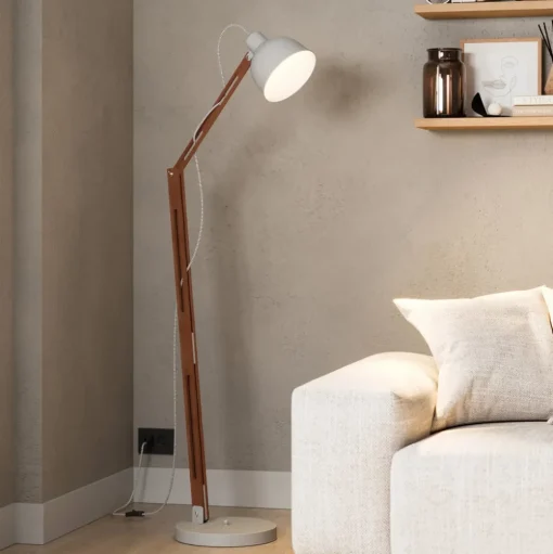 Vloerlamp Skansen, verstelbaar, grijs