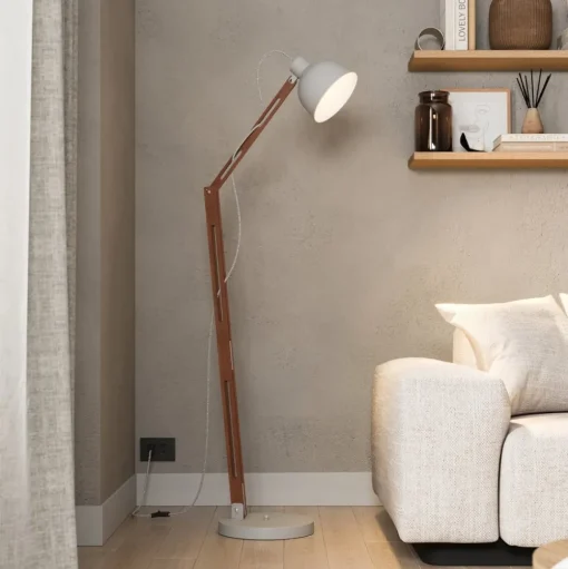 Vloerlamp Skansen, verstelbaar, grijs