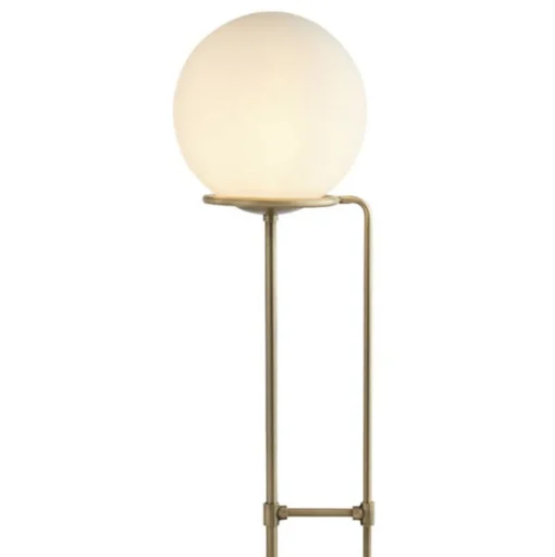Vloerlamp Sphere in messing antiek met glasbol