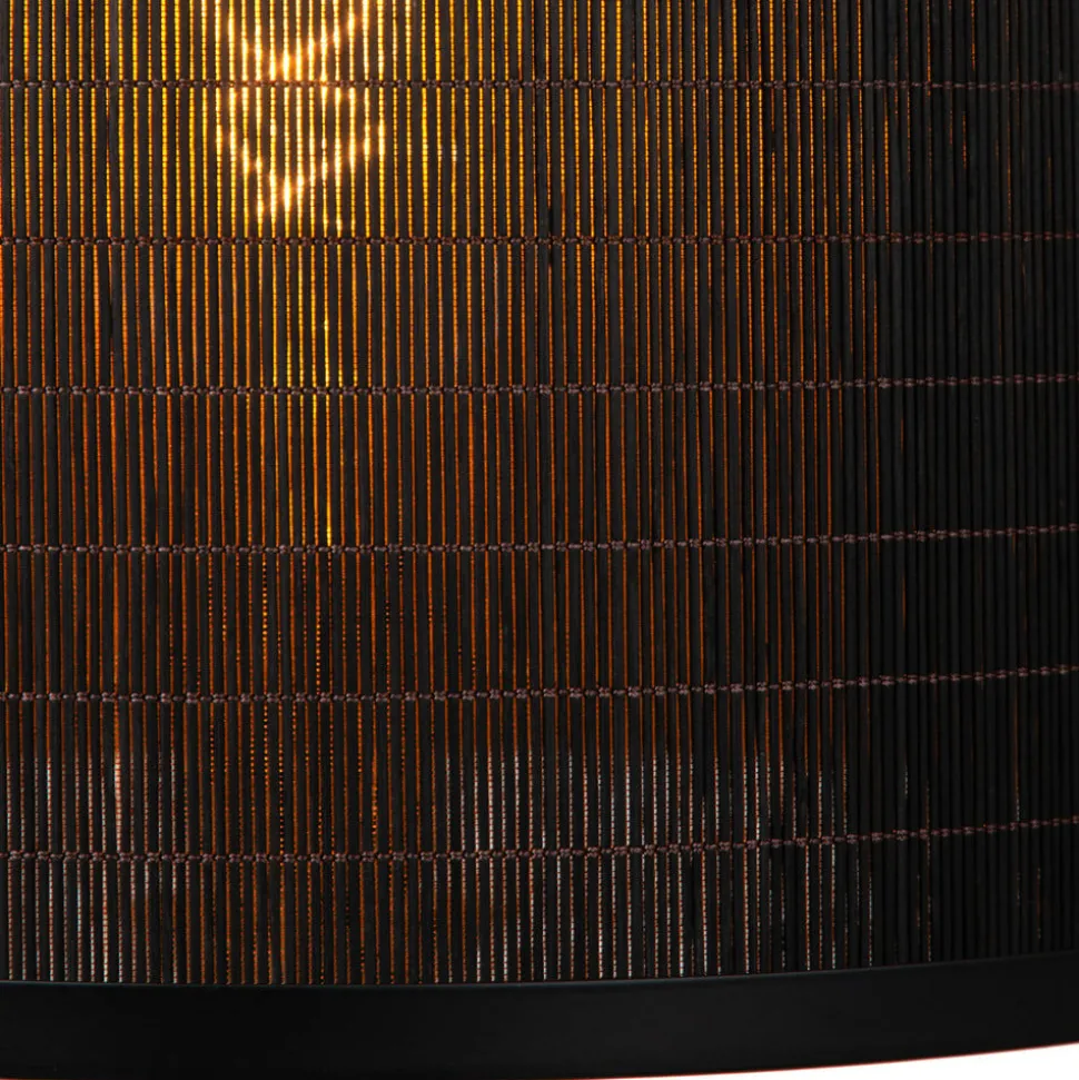 Vloerlamp Tagalog van bamboe, zwart, driebeen