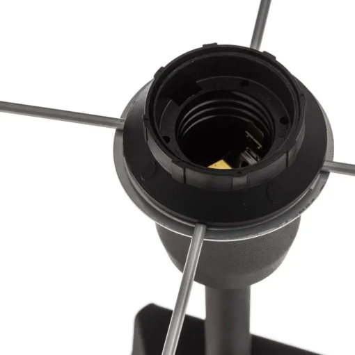 Vloerlamp Tago, driepoot, kap zwart/zilver