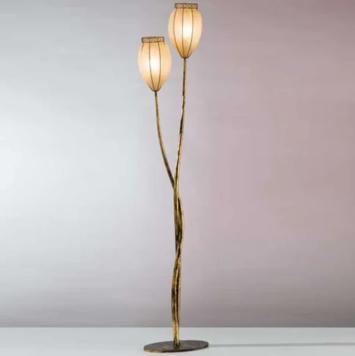 Vloerlamp TULIPANO met scavo-glas