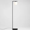 Vloerlamp Zac met bolvormige kap, zwart