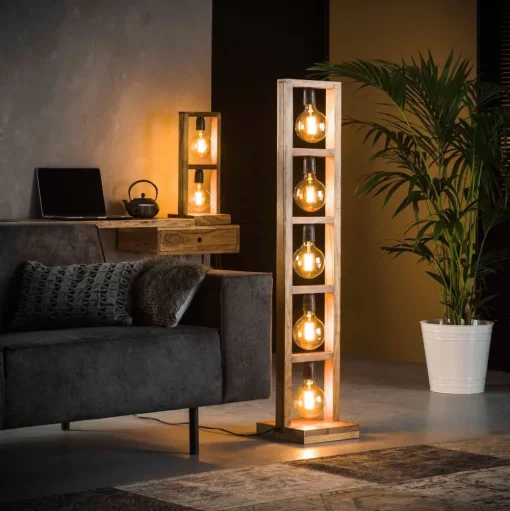 Vloerlamp Zillerbach, hoogte 135 cm, 5-lamps
