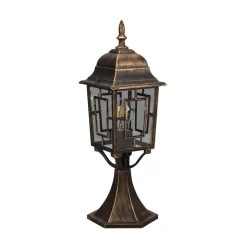 Volturno sokkellamp, roestkleurig, hoogte 47 cm, aluminium