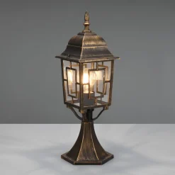 Volturno sokkellamp, roestkleurig, hoogte 47 cm, aluminium