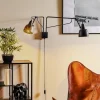 Wandlamp 1002 met stekker, 2-lamps, wit