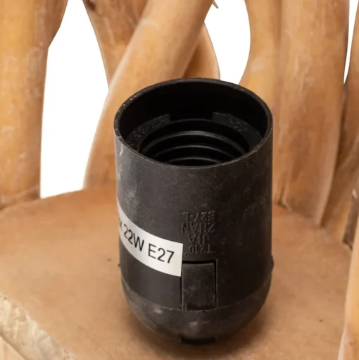 Wandlamp Agar met houten kap