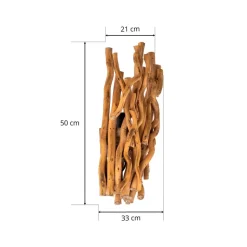 Wandlamp Agar met houten kap
