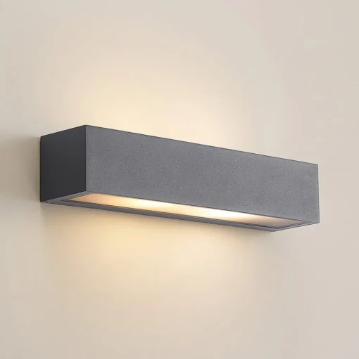 Wandlamp Arcchio Lengo, 38 cm, antraciet, E27, IP54