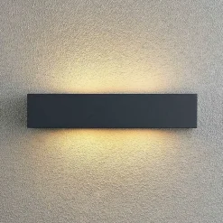 Wandlamp Arcchio Lengo, 38 cm, antraciet, E27, IP54