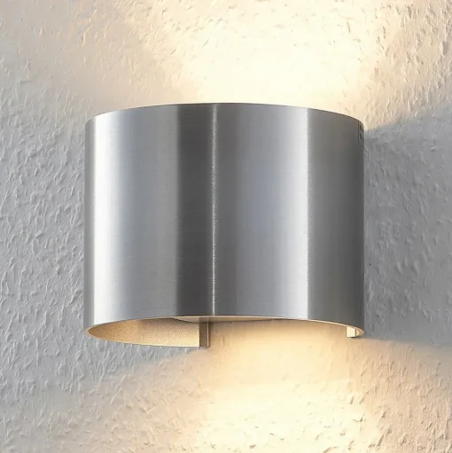 Wandlamp Arcchio Zuzana, rond, aluminiumkleurig, G9, 13 cm breed