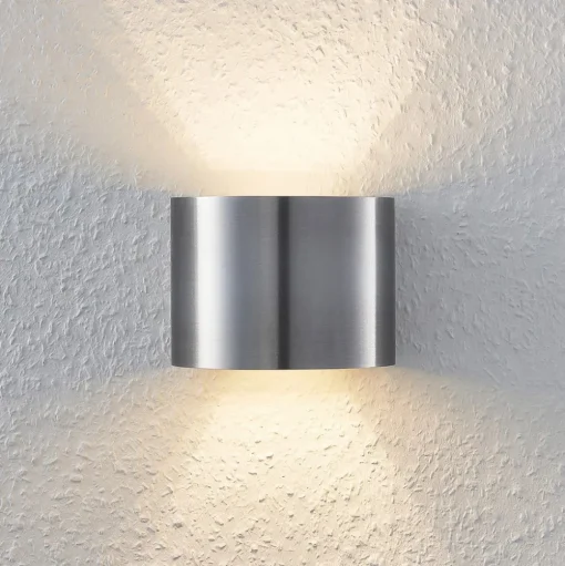 Wandlamp Arcchio Zuzana, rond, aluminiumkleurig, G9, 13 cm breed